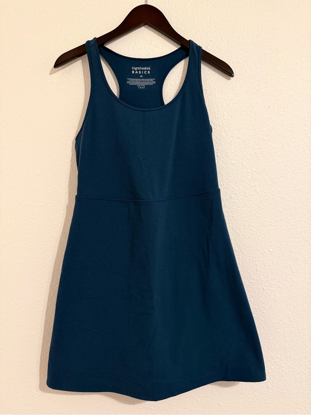 Ingrid & Isabel Basics Racerback Tank Dress in Deep Teal - maternity